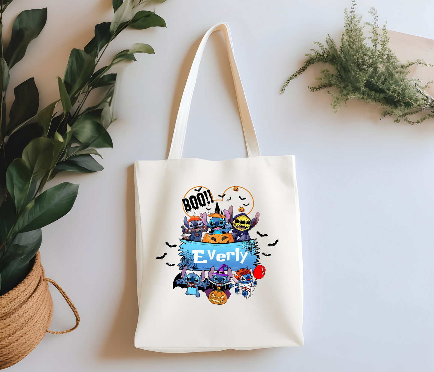 Custom Stitch Trick or Treat Tote