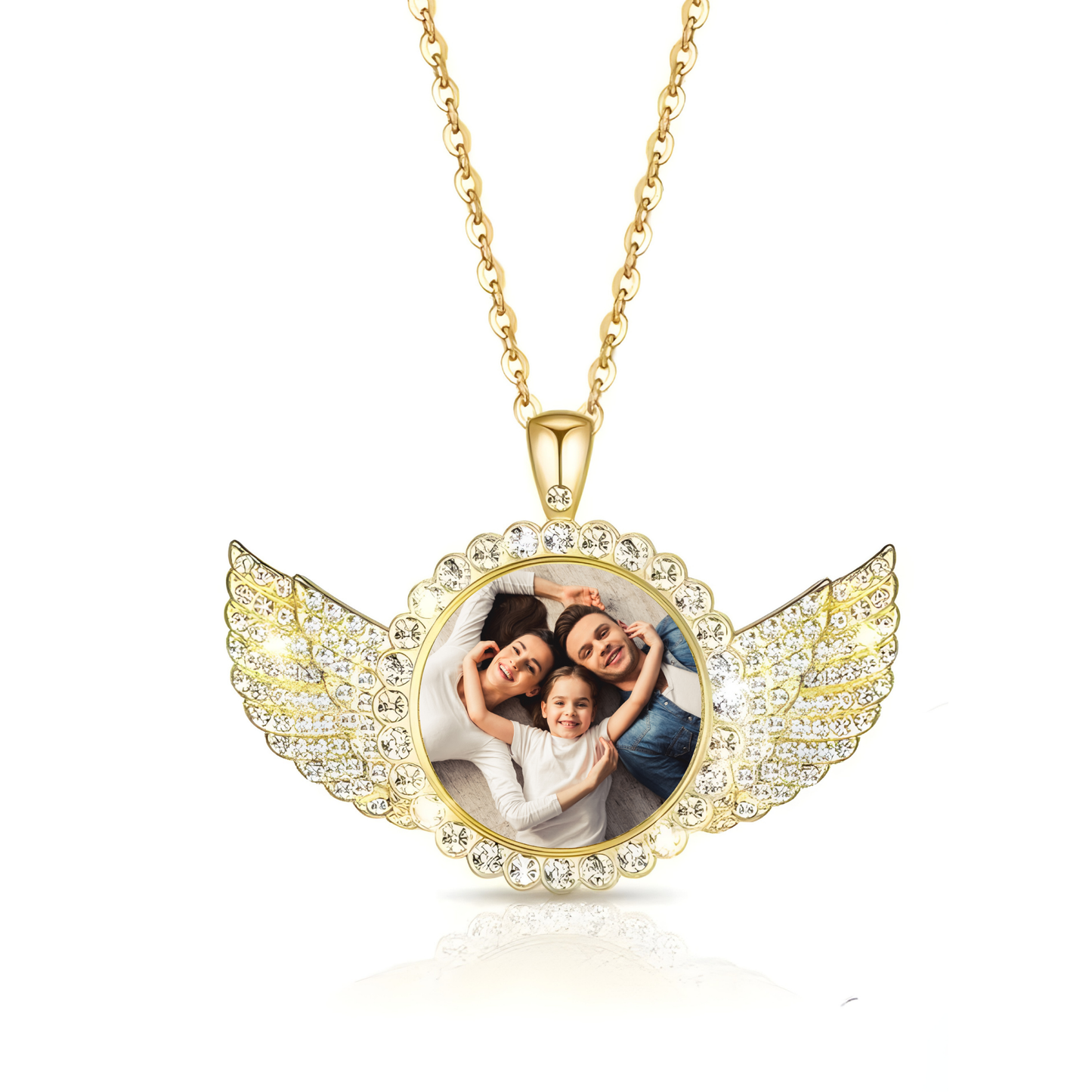 Custom Angel Wing Gold Necklace