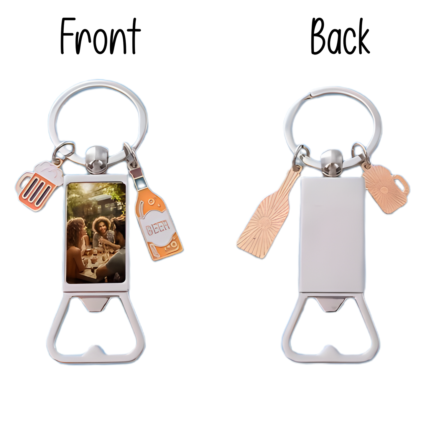 Custom Beer-Themed Bottle Opener Keychain