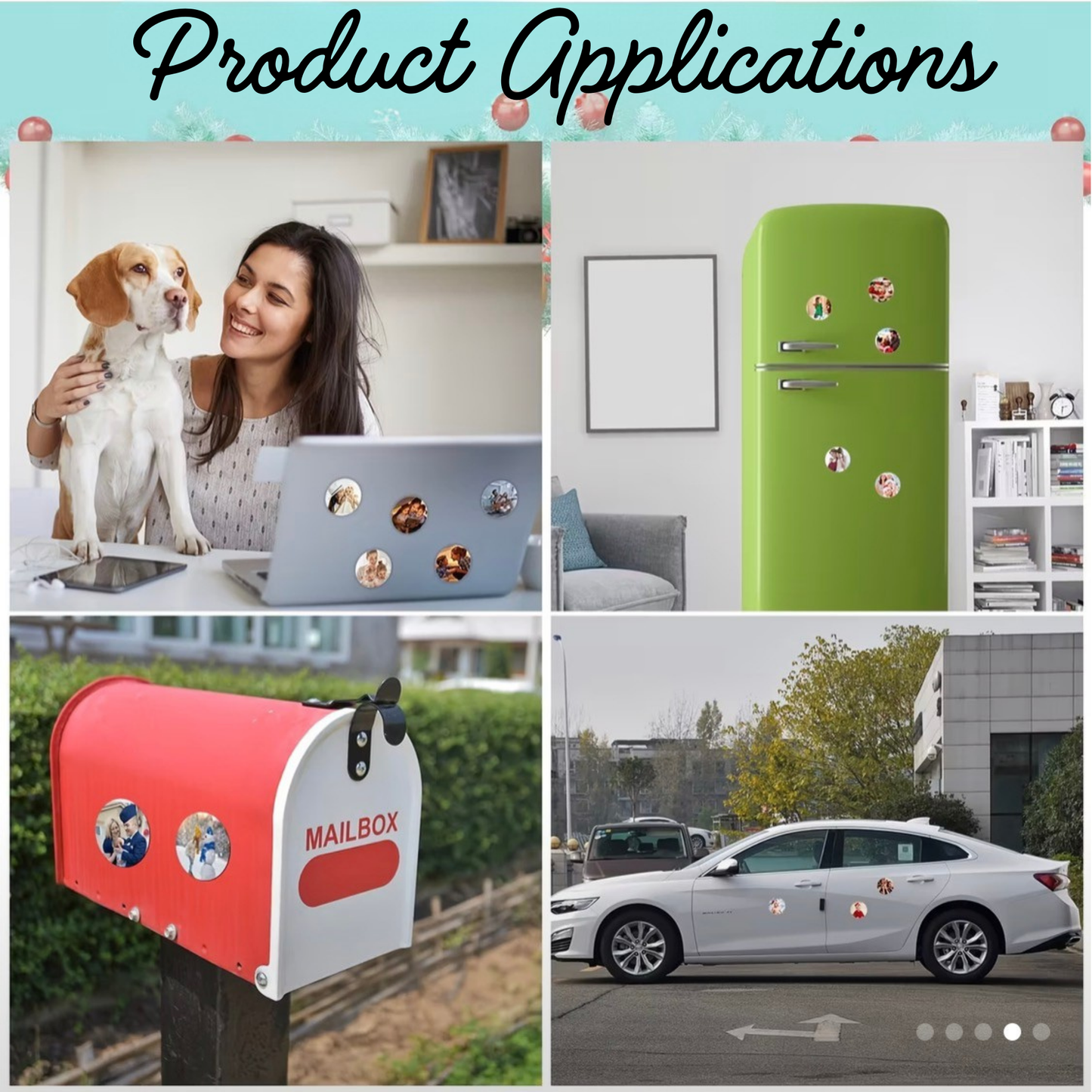 Custom Glittery Round Magnet