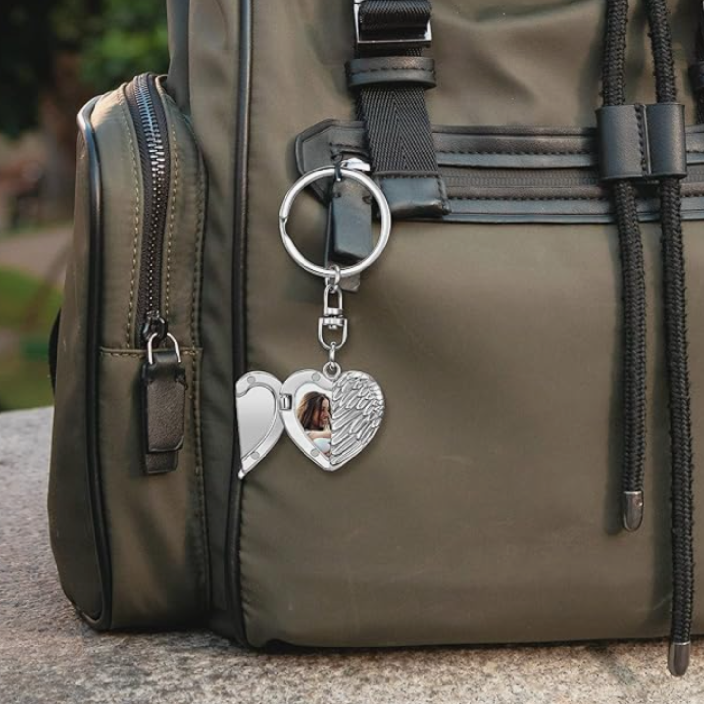 Custom Heart Wing Locket Necklace