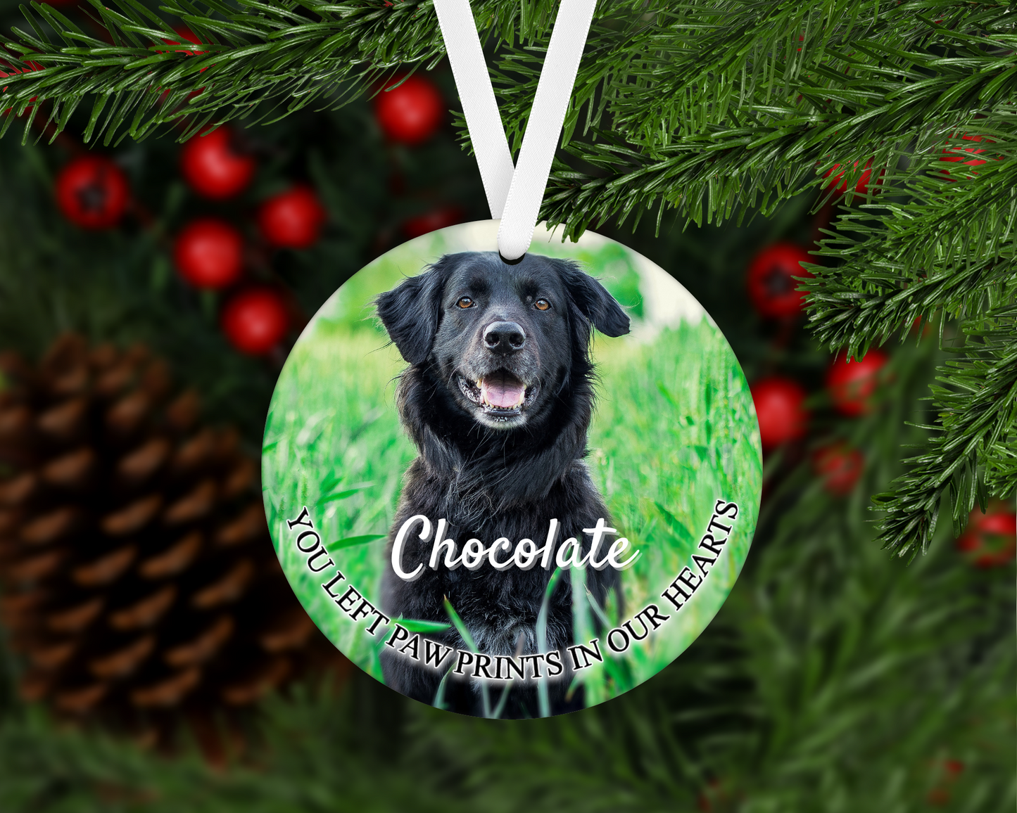 You Left Paw Prints In Our Hearts Pet Memorial Ornament