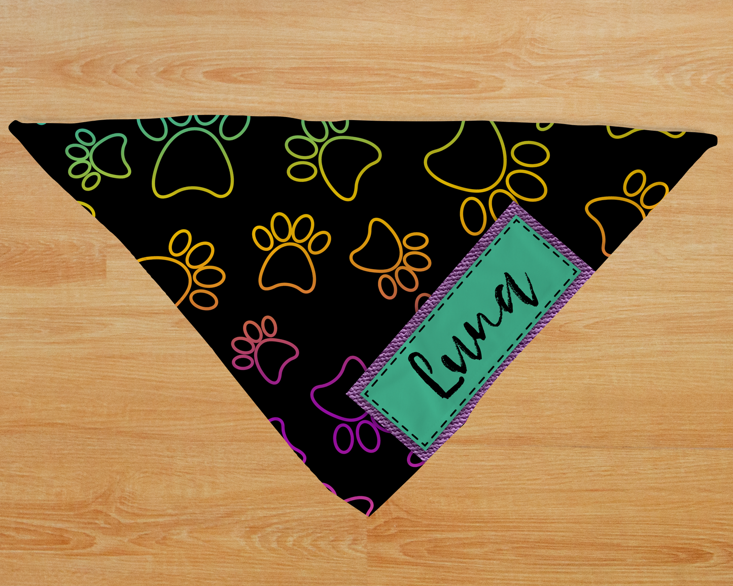 Handkrafted Paw Print Dog Bandanna