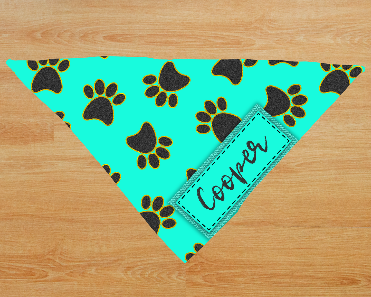 Handkrafted Paw Print Dog Bandanna
