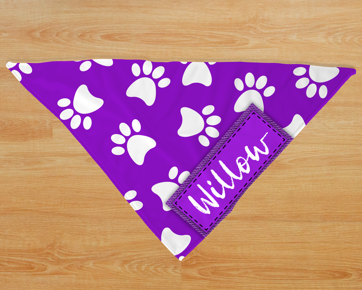 Handkrafted Paw Print Dog Bandanna