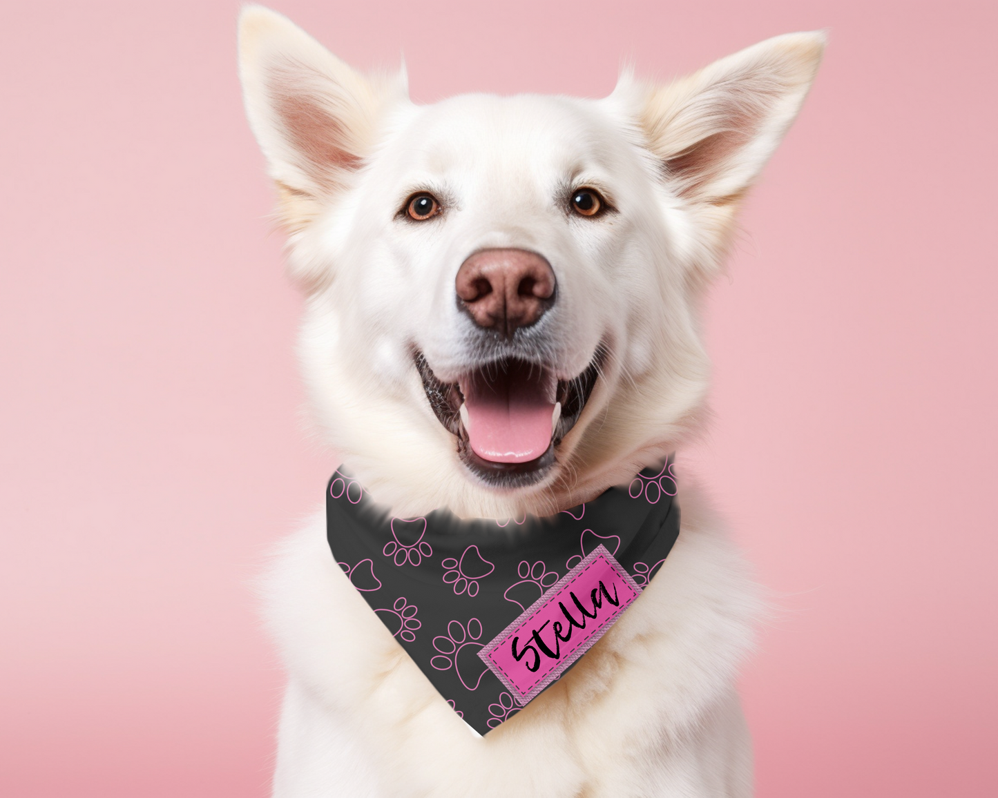 Handkrafted Paw Print Dog Bandanna