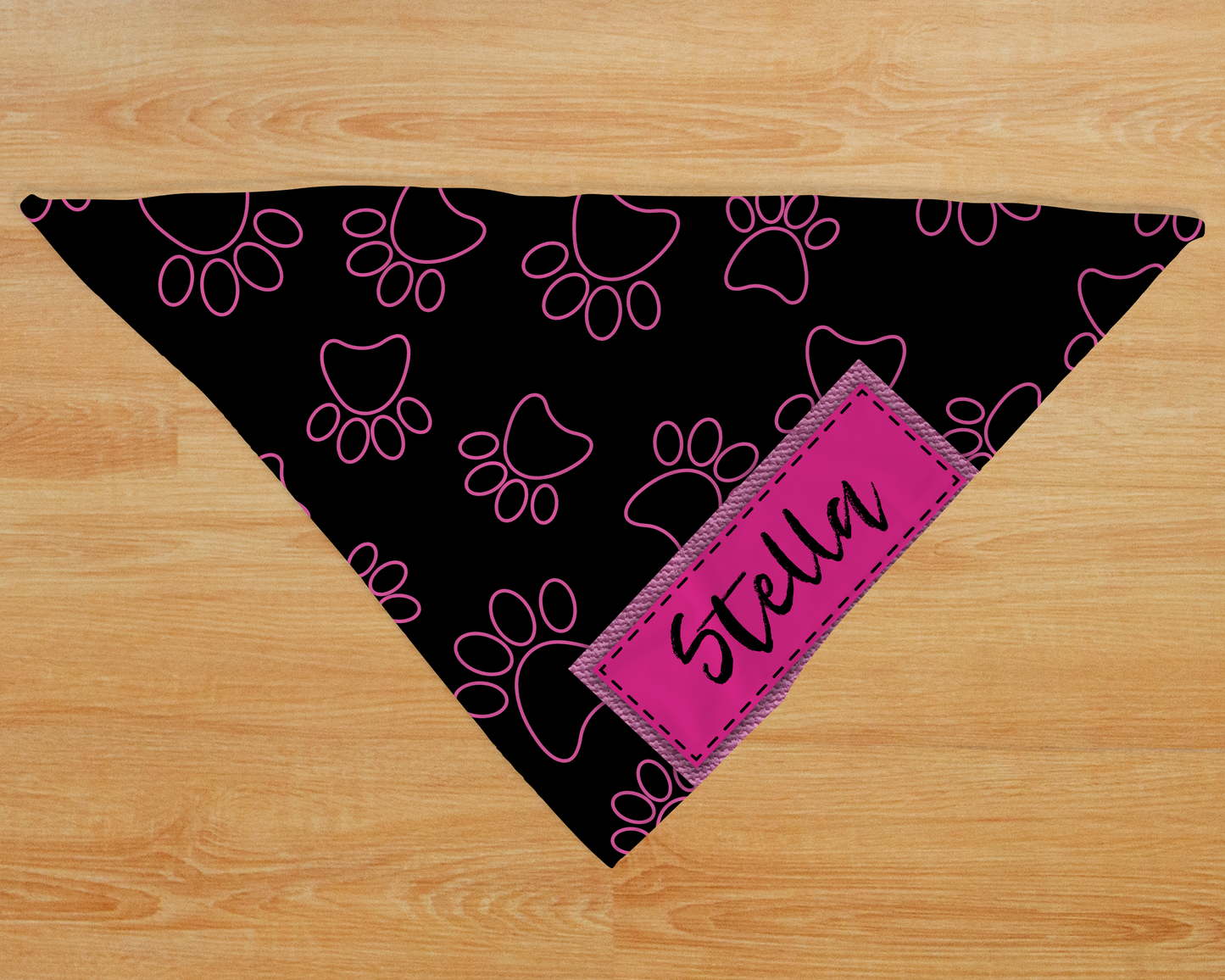Handkrafted Paw Print Dog Bandanna
