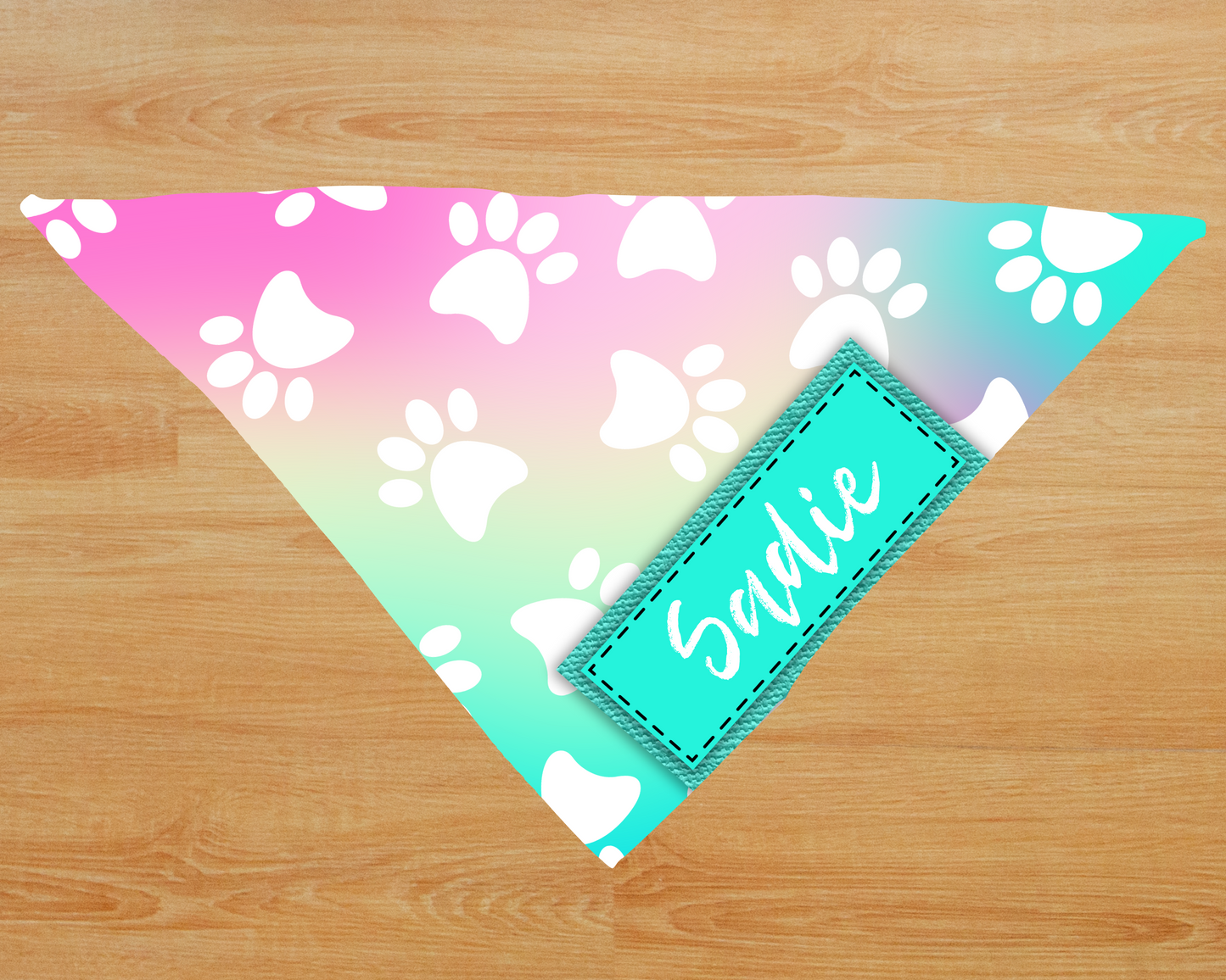 Handkrafted Paw Print Dog Bandanna
