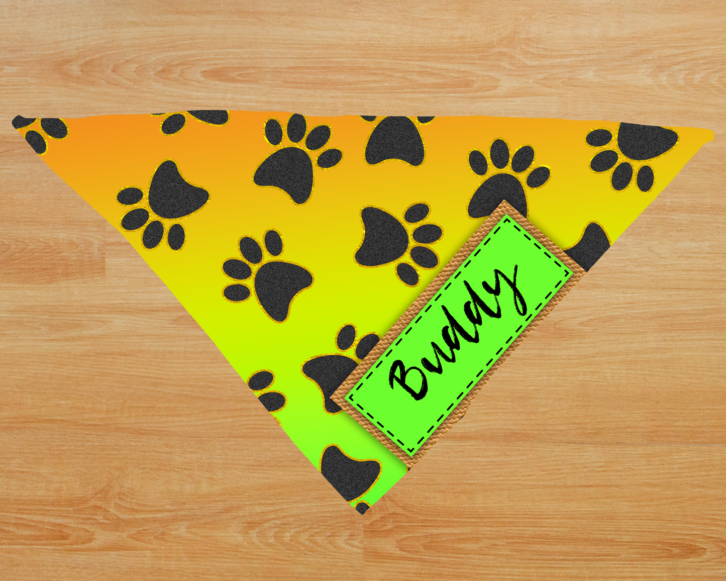 Handkrafted Paw Print Dog Bandanna