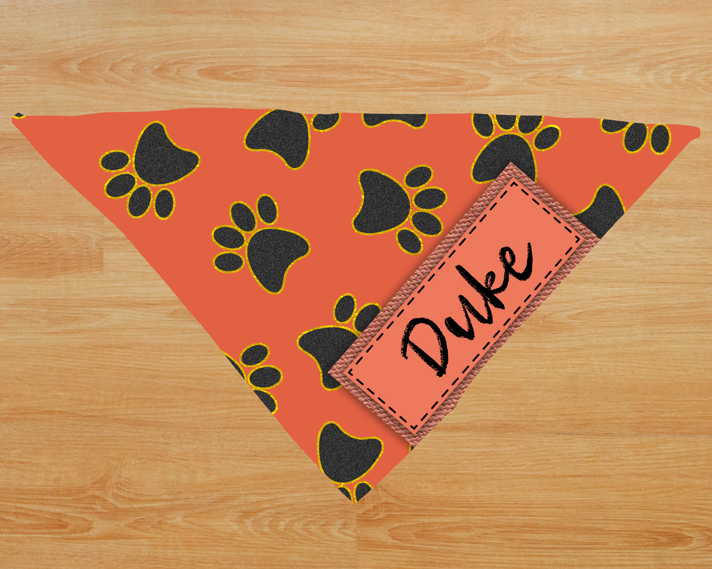 Handkrafted Paw Print Dog Bandanna