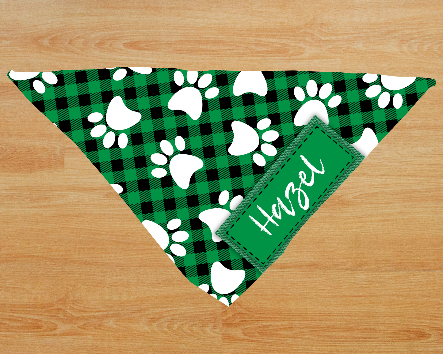 Handkrafted Paw Print Dog Bandanna