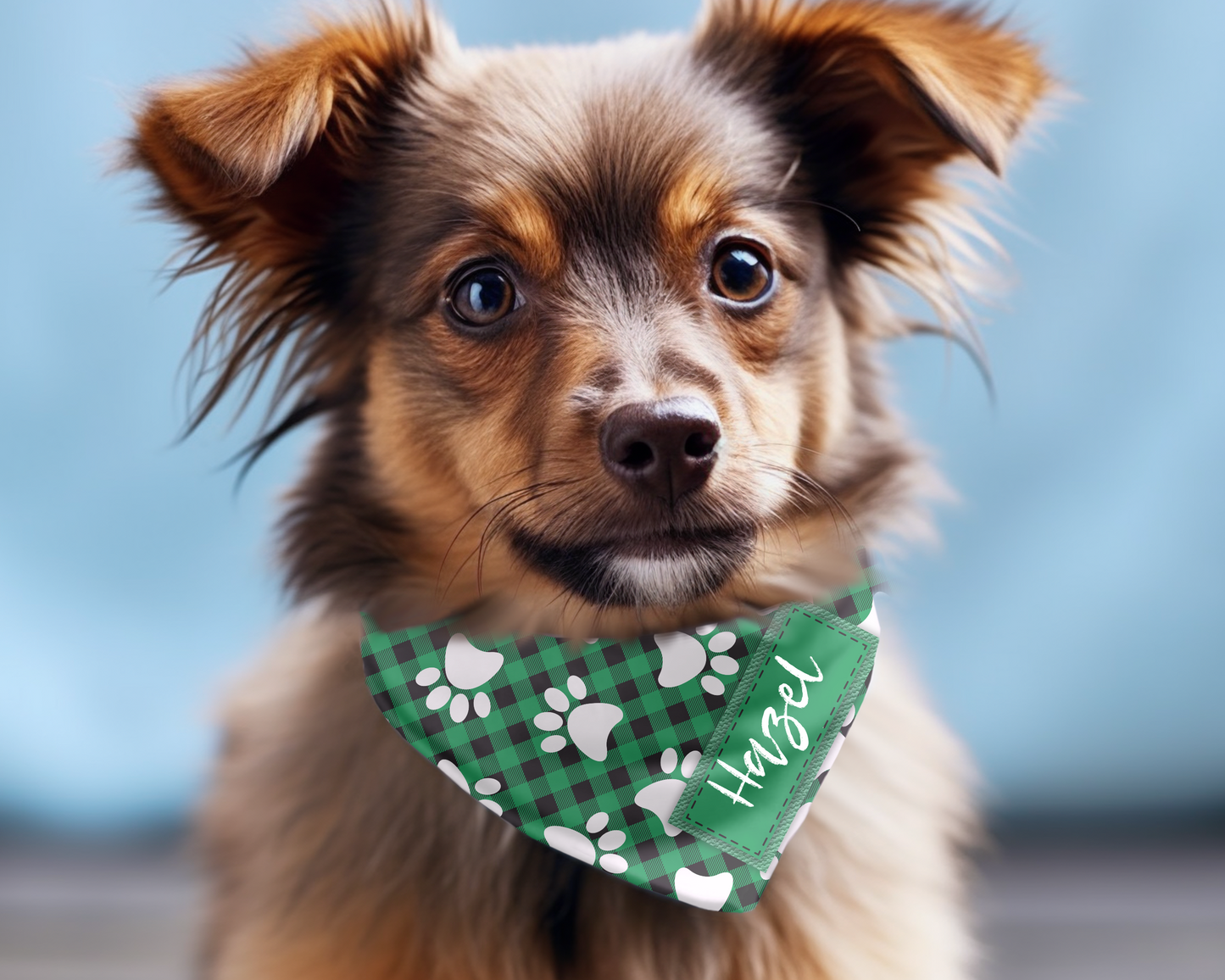 Handkrafted Paw Print Dog Bandanna
