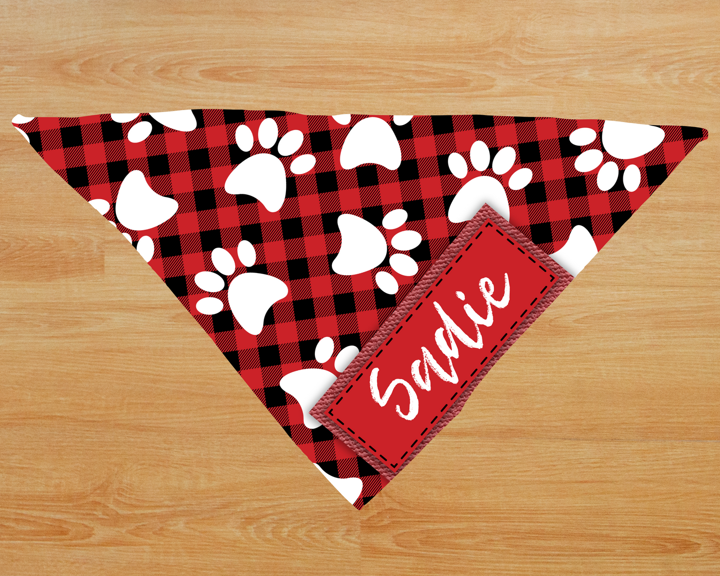 Handkrafted Paw Print Dog Bandanna