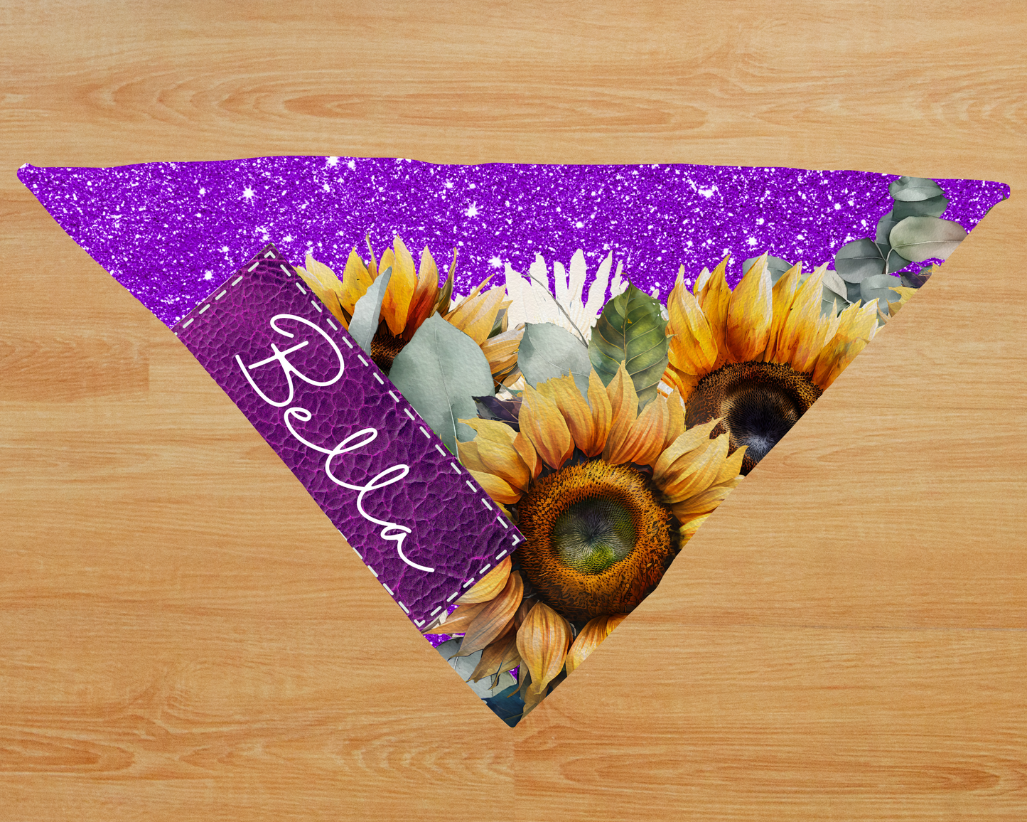 Handkrafted Sparkly Sunflower Dog Bandanna