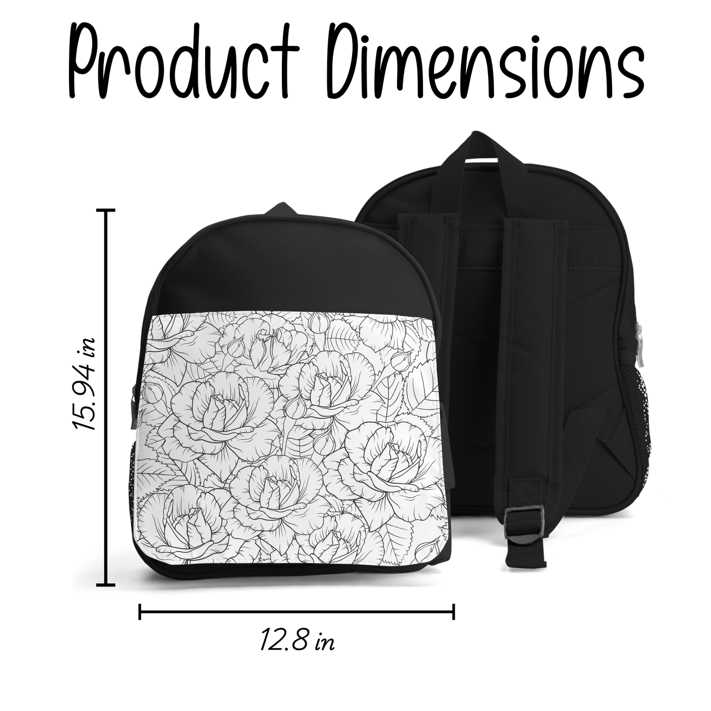 Custom Black Children's Backpack