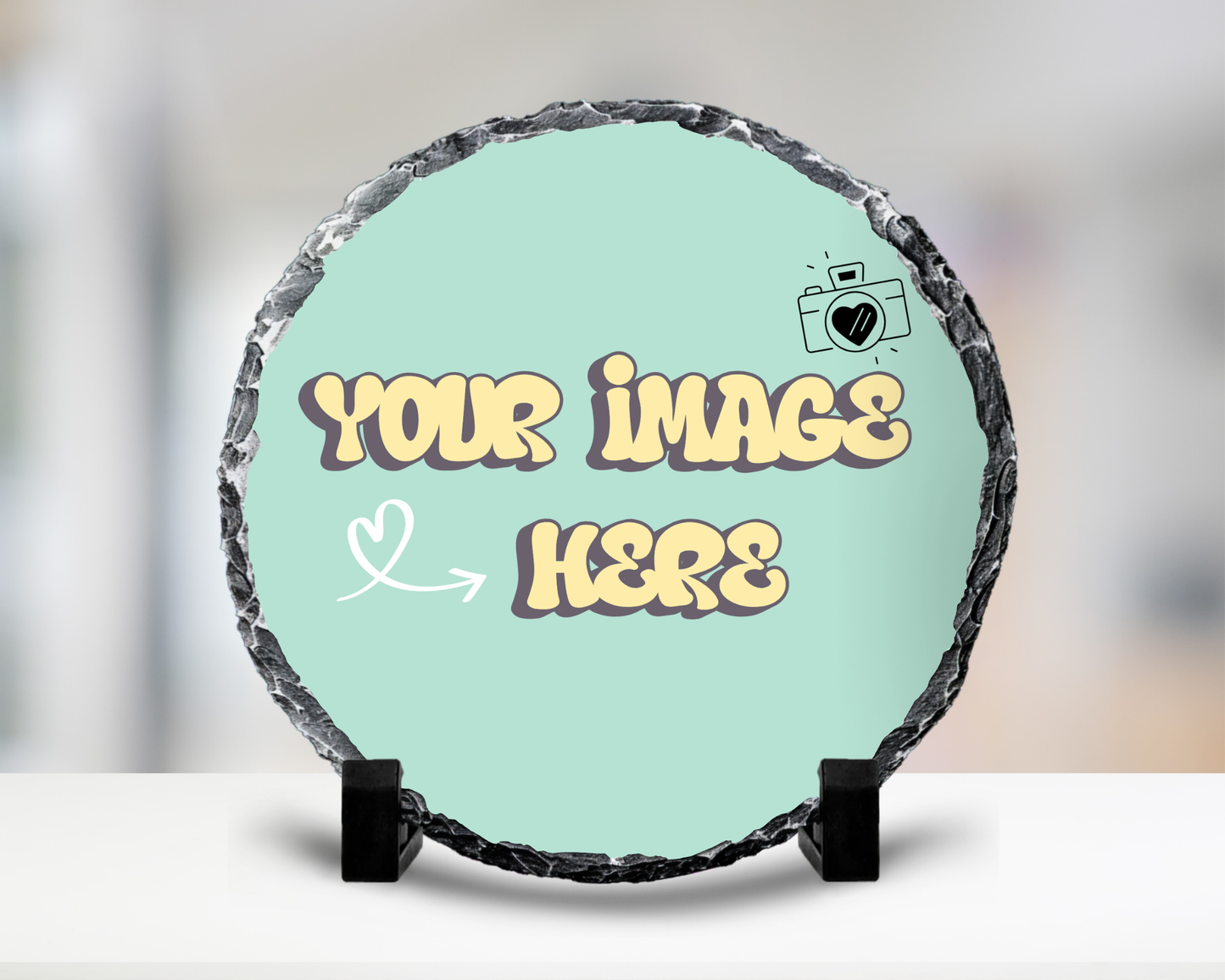 Custom Photo Slate - Round