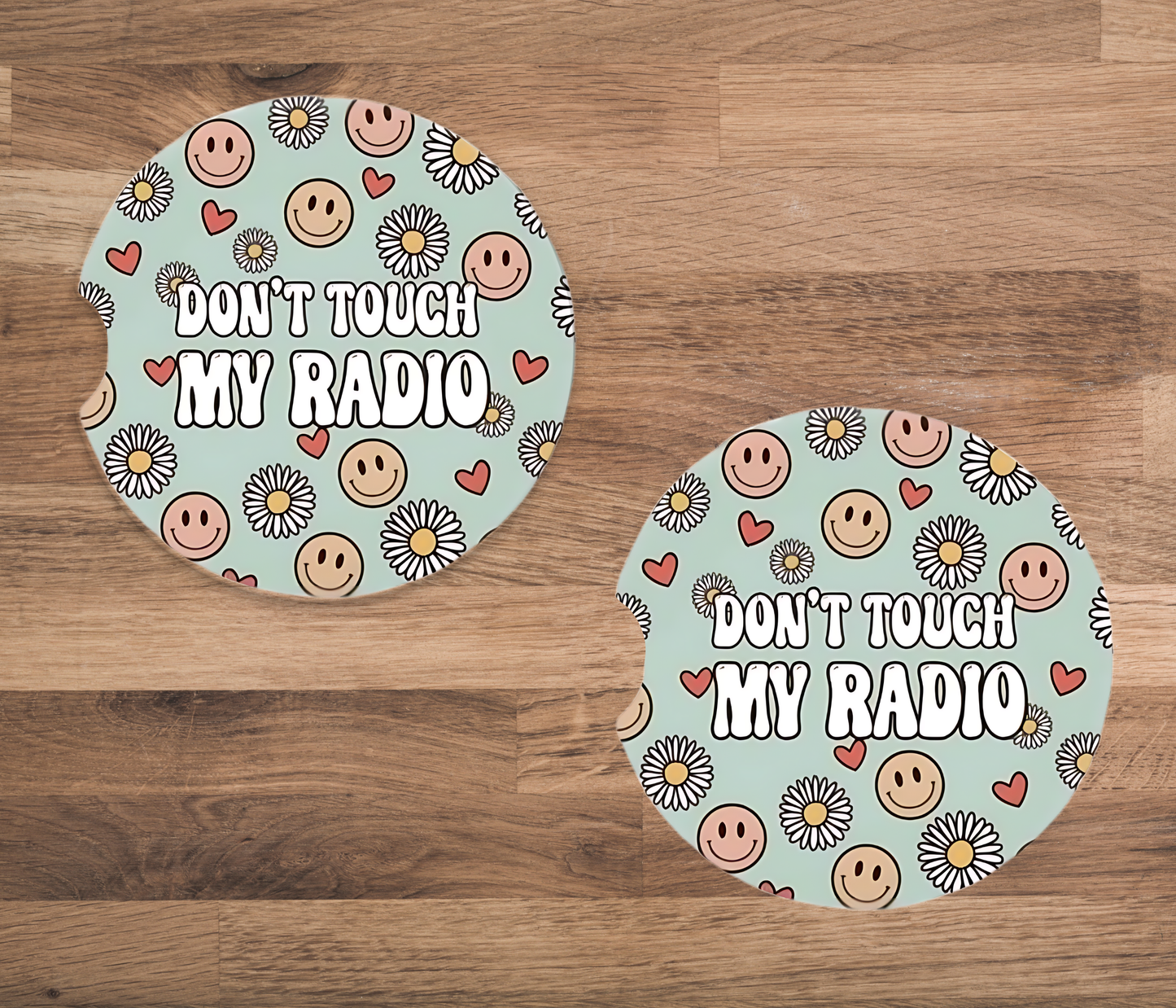 Don't Touch My Radio Car Coasters