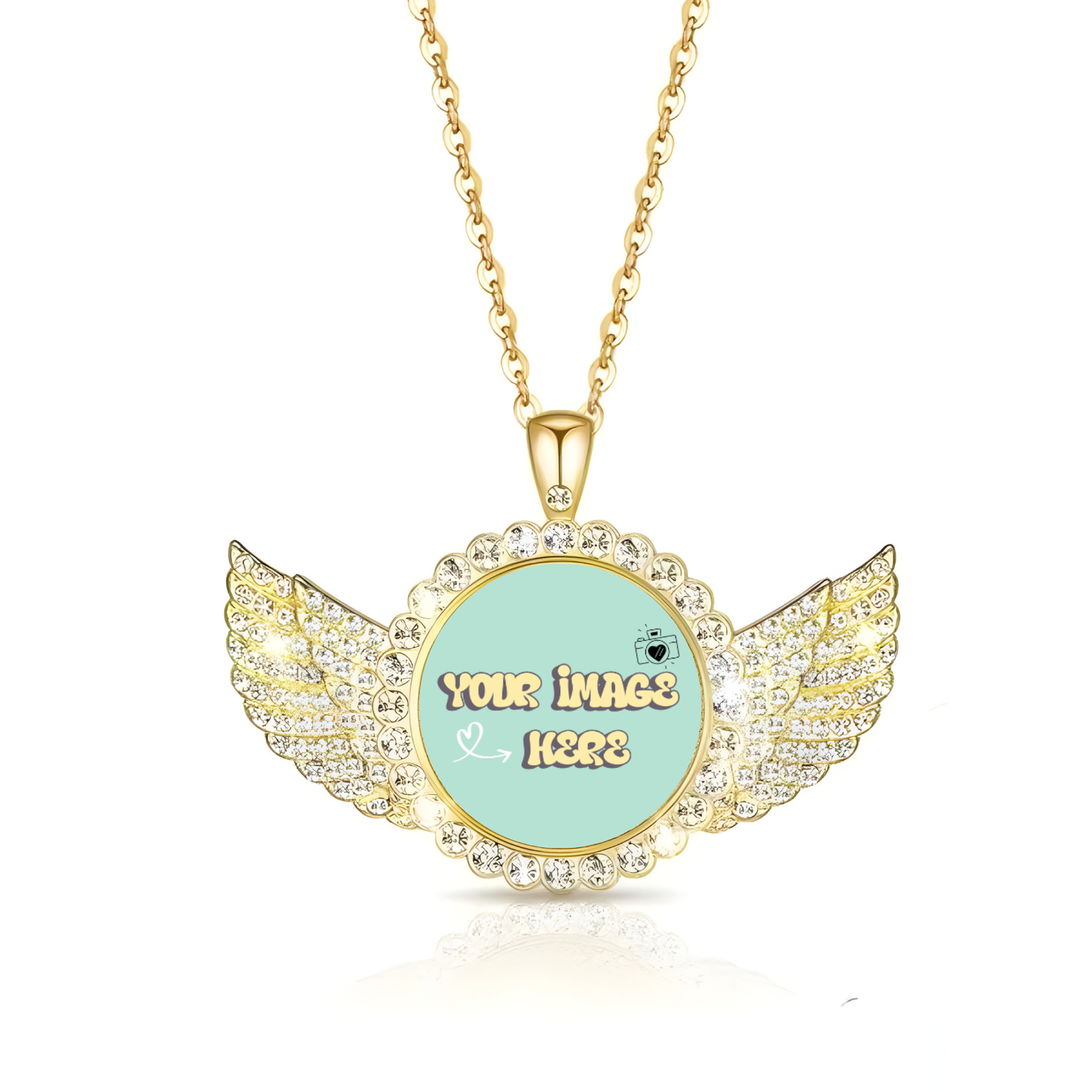 Custom Angel Wing Gold Necklace