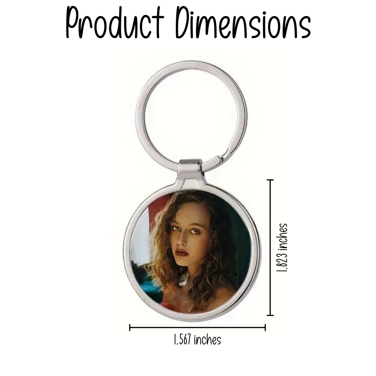 Custom Round Alloy Keychain