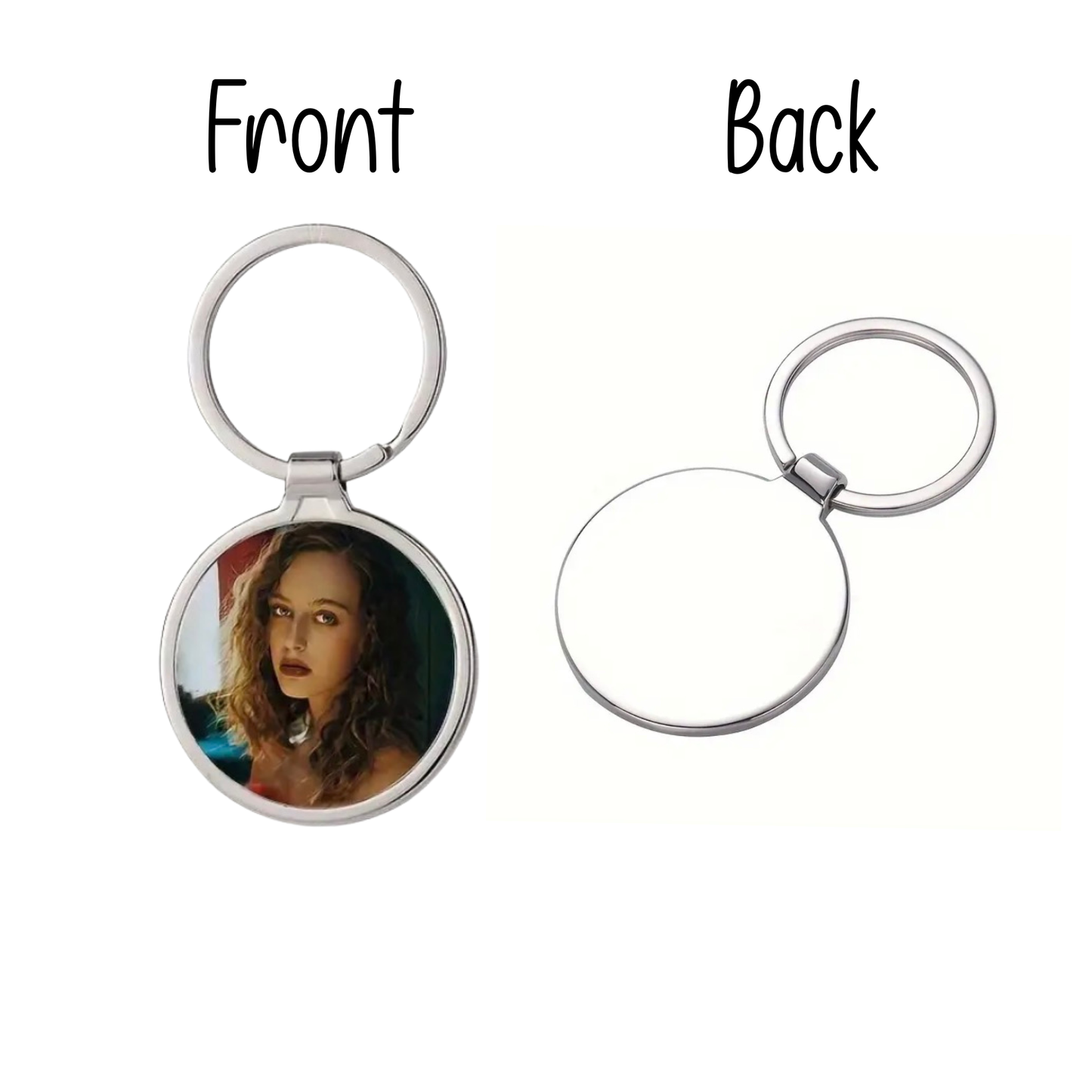 Custom Round Alloy Keychain