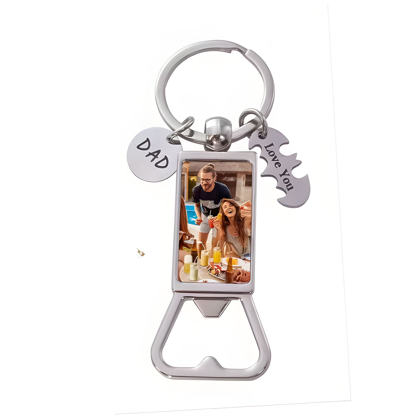 Custom Dad-Themed Bottle Opener Keychain