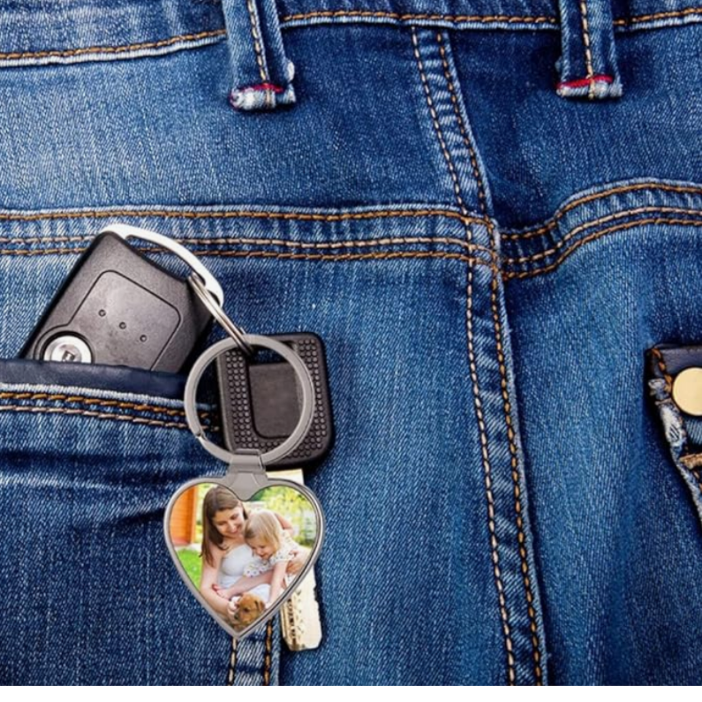 Custom Alloy Heart Keychain