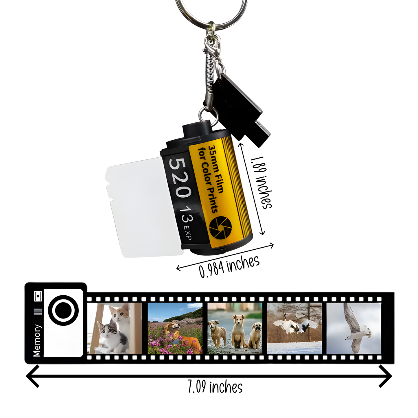 Custom Memory Film Keychain