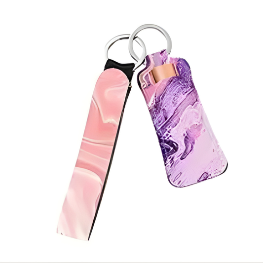 Custom Chapstick Holder Wristlet Keychain