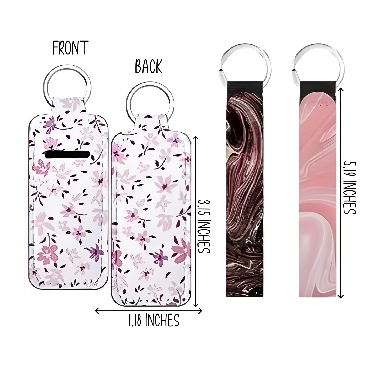 Custom Chapstick Holder Wristlet Keychain