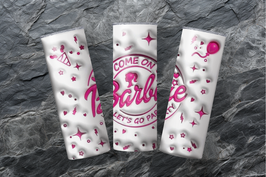 Let's Go Party Barbie Puff Tumbler