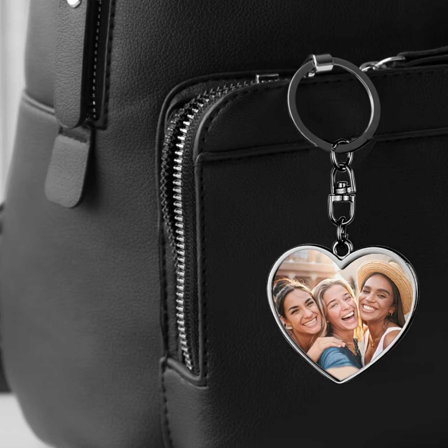 Custom Alloy Thick Heart Keychain