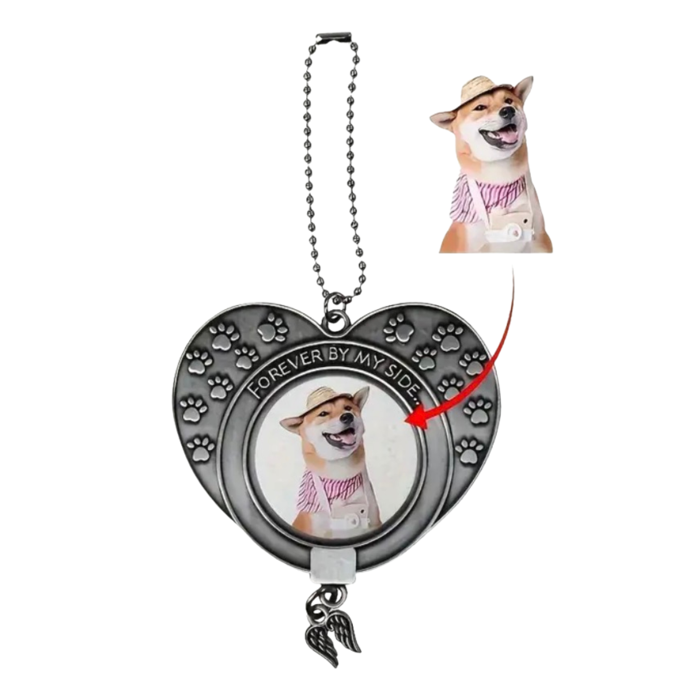 Custom “Forever By My Side” Pet Pendant