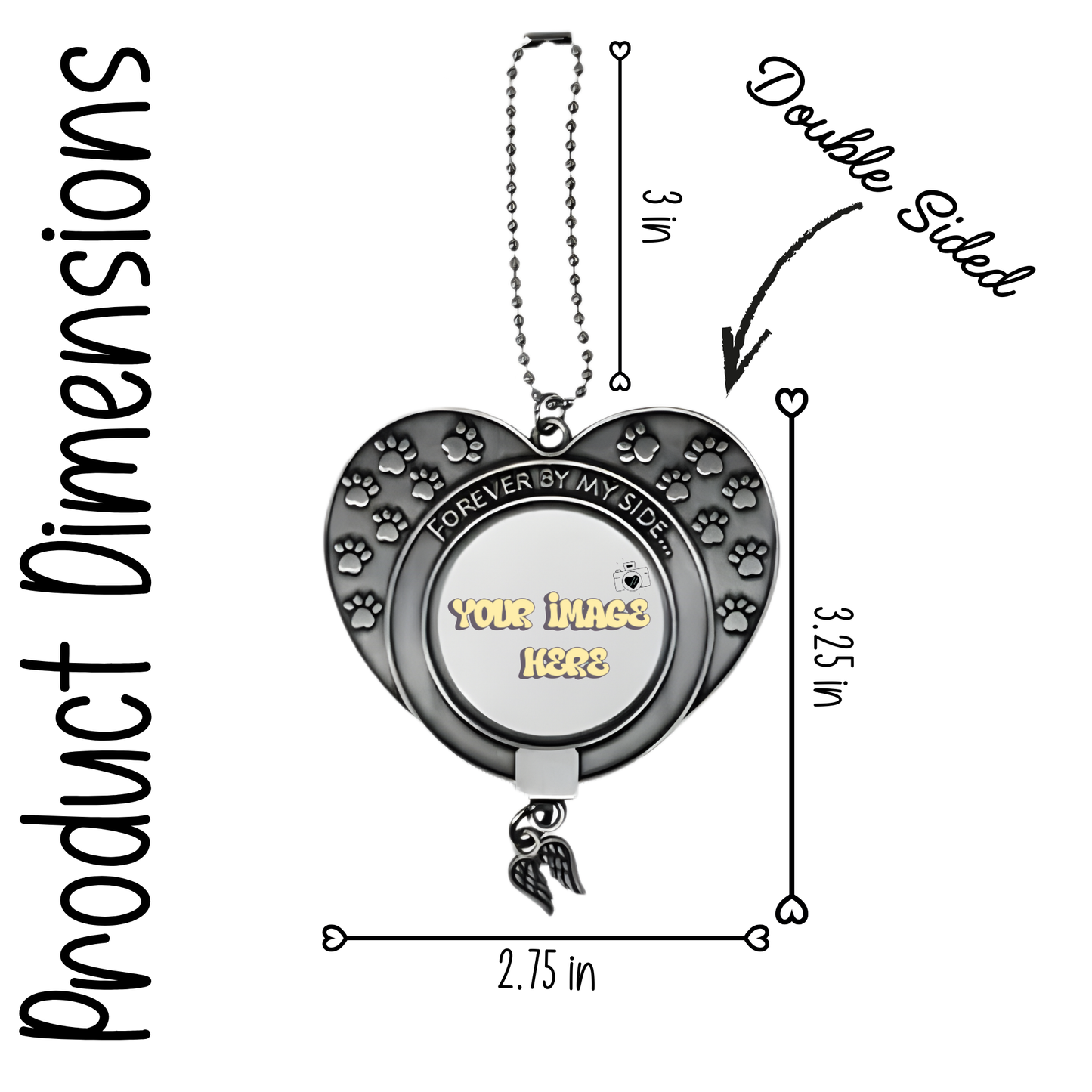 Custom “Forever By My Side” Pet Pendant