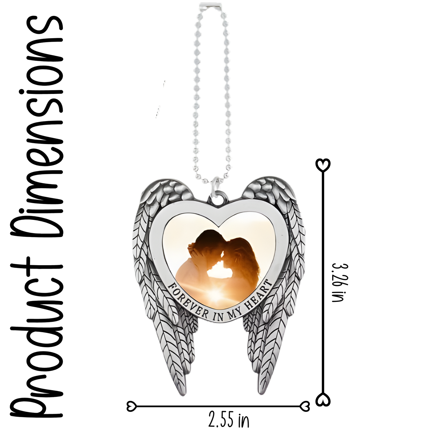 Custom “Forever in My Heart” Pendant – Rearview Mirror Memorial