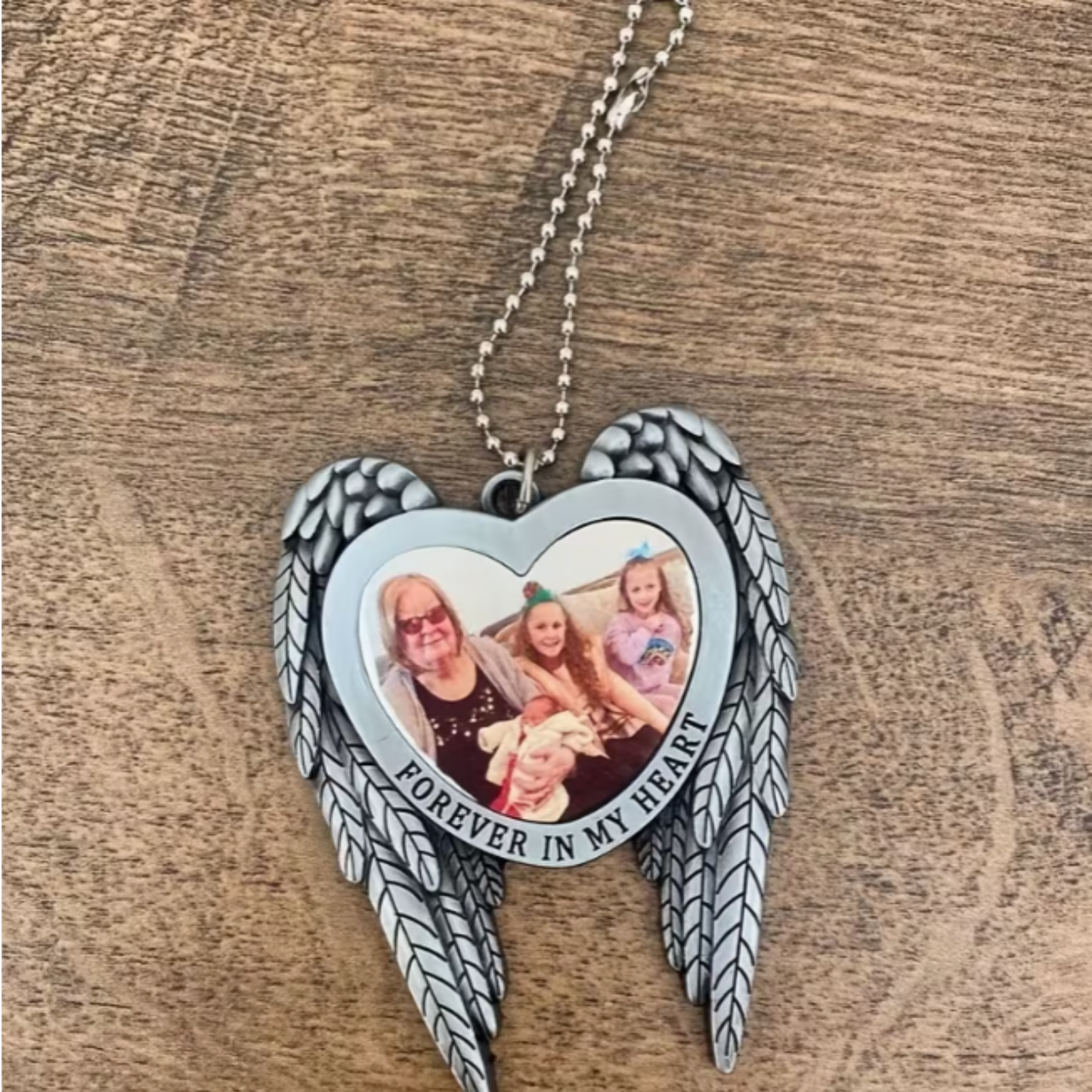 Custom “Forever in My Heart” Pendant – Rearview Mirror Memorial