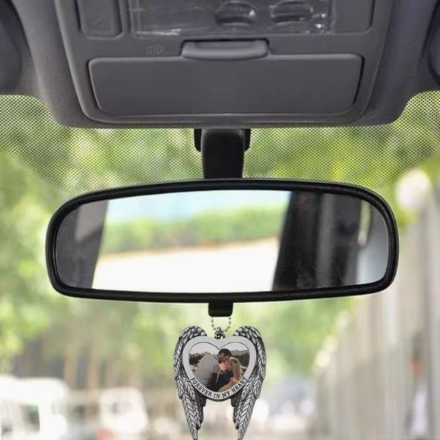 Custom “Forever in My Heart” Pendant – Rearview Mirror Memorial