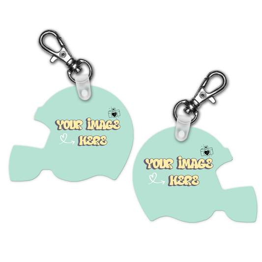 Custom Helmet Shaped Keychain