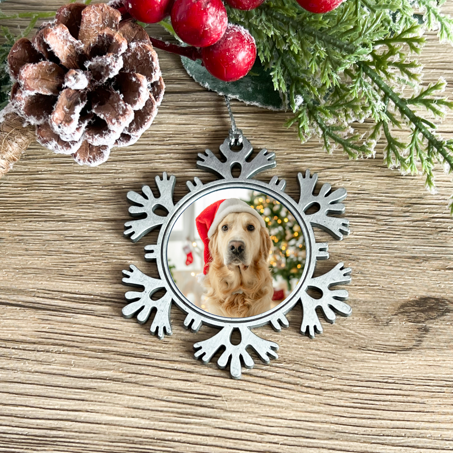 Custom Metal Snowflake Ornament