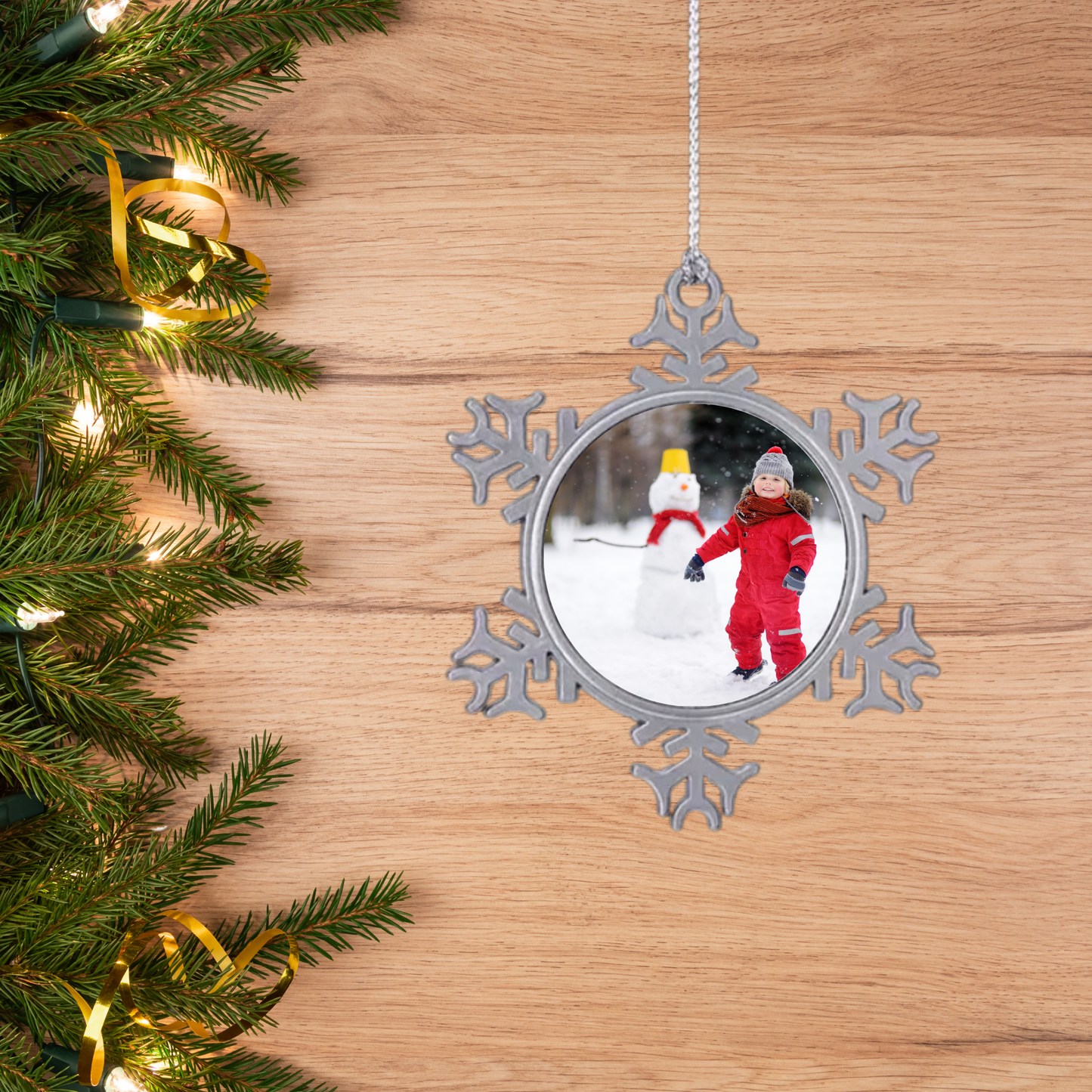 Custom Alloy Snowflake Ornament