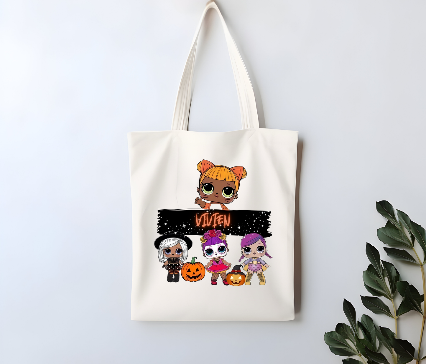 Custom Dolls Trick or Treat Tote