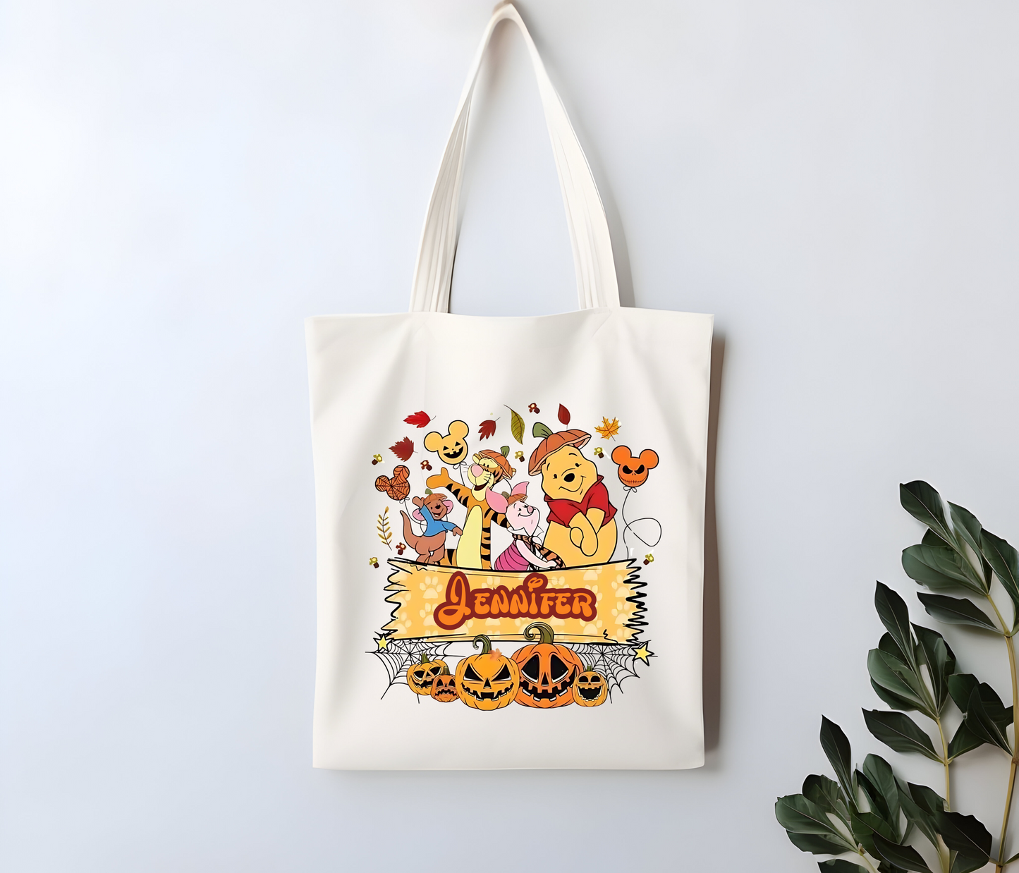 Custom Winnie the Pooh Trick or Treat Tote