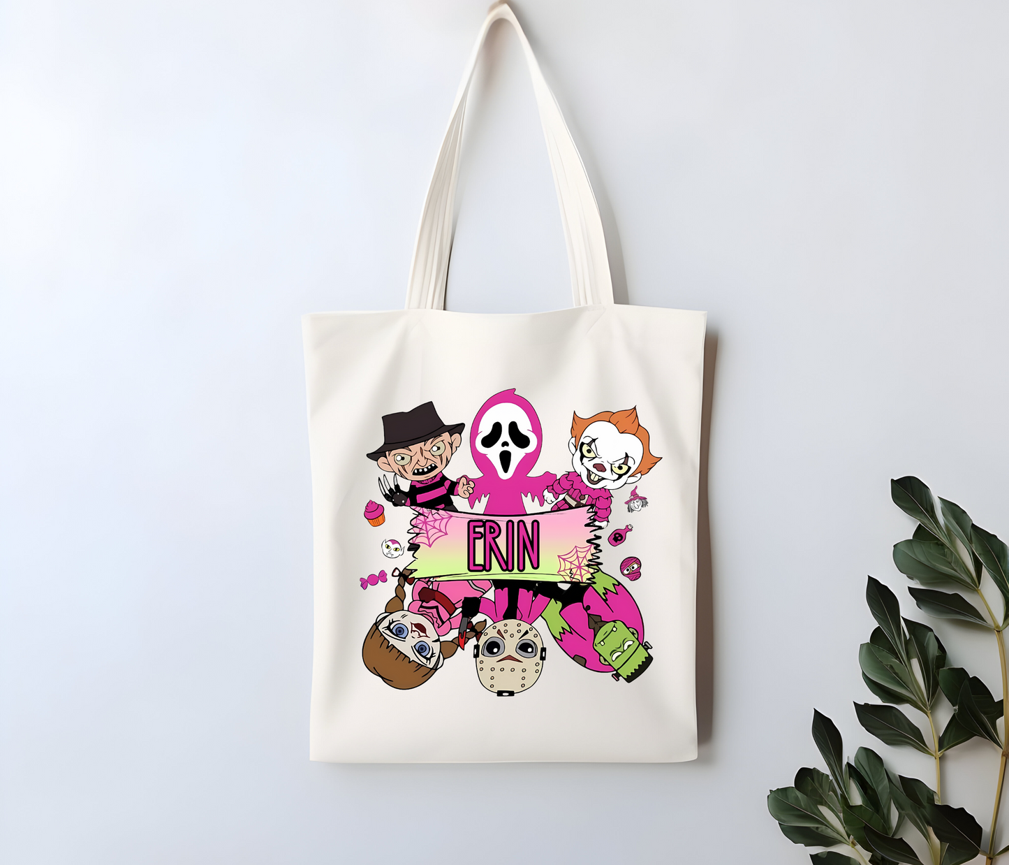 Custom Slasher Trick or Treat Tote