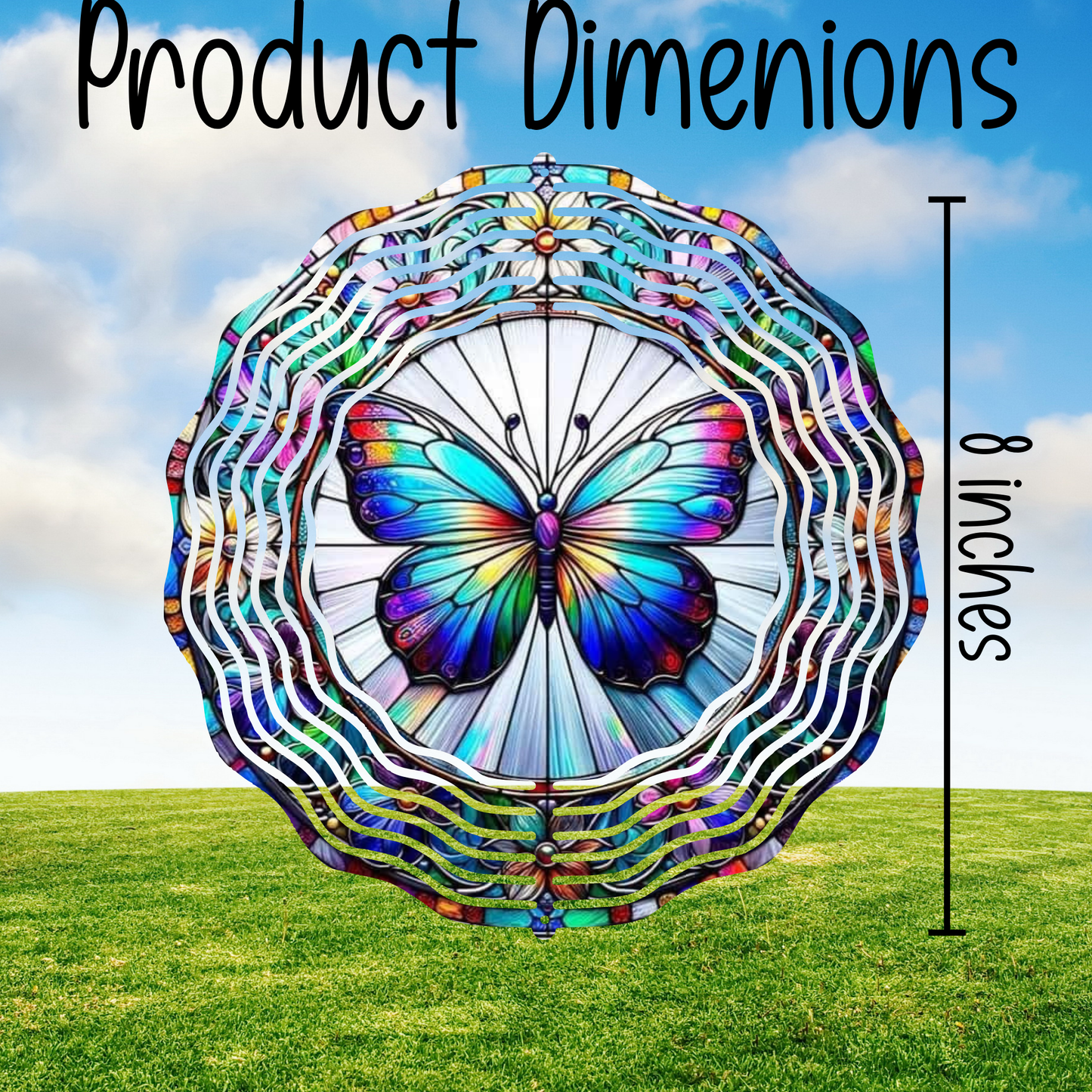 Custom 8-Inch Aluminum Wind Spinner