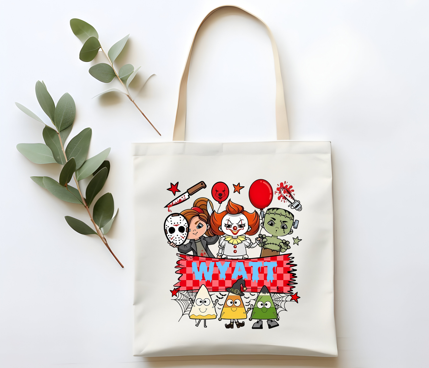 Custom Slasher Trick or Treat Tote