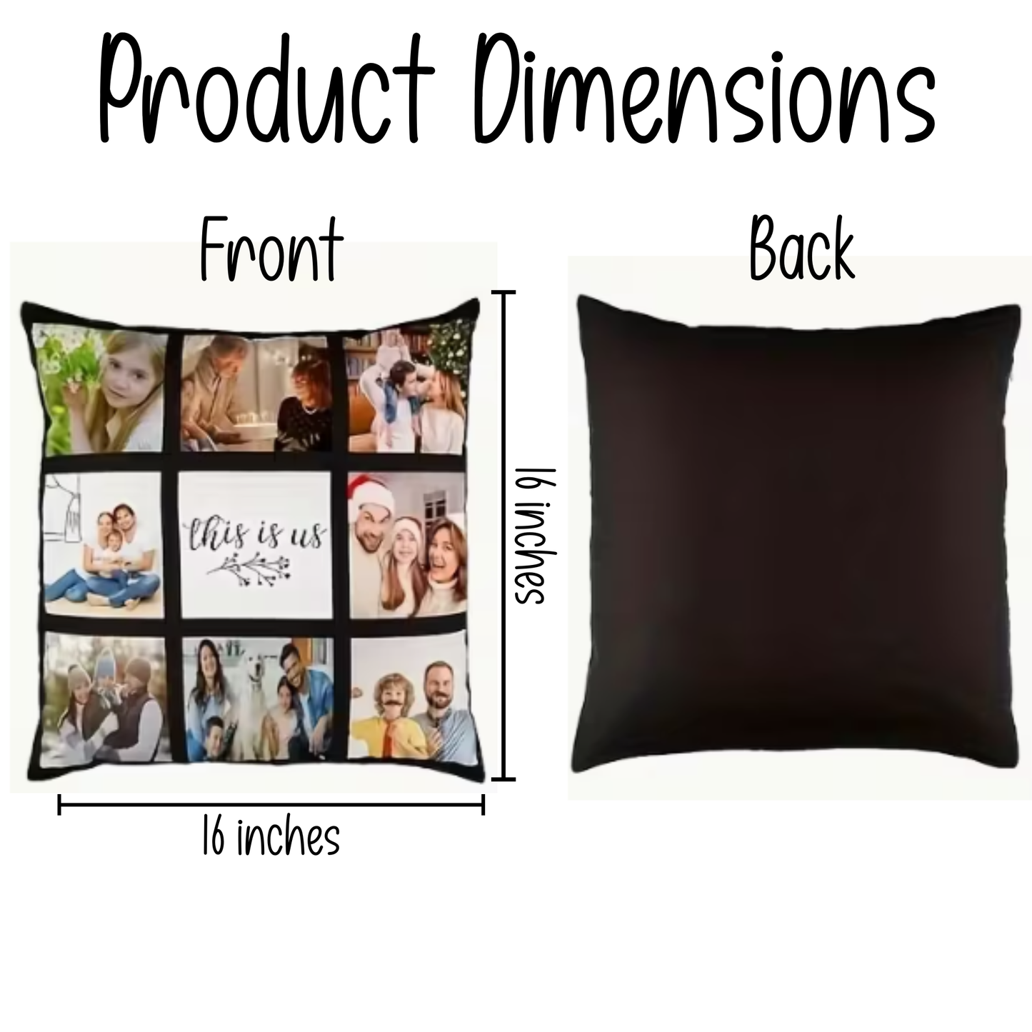 Custom 16-Inch Photo Pillow