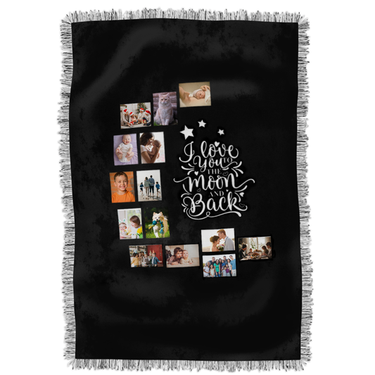 Custom “I Love You to the Moon and Back” Blanket