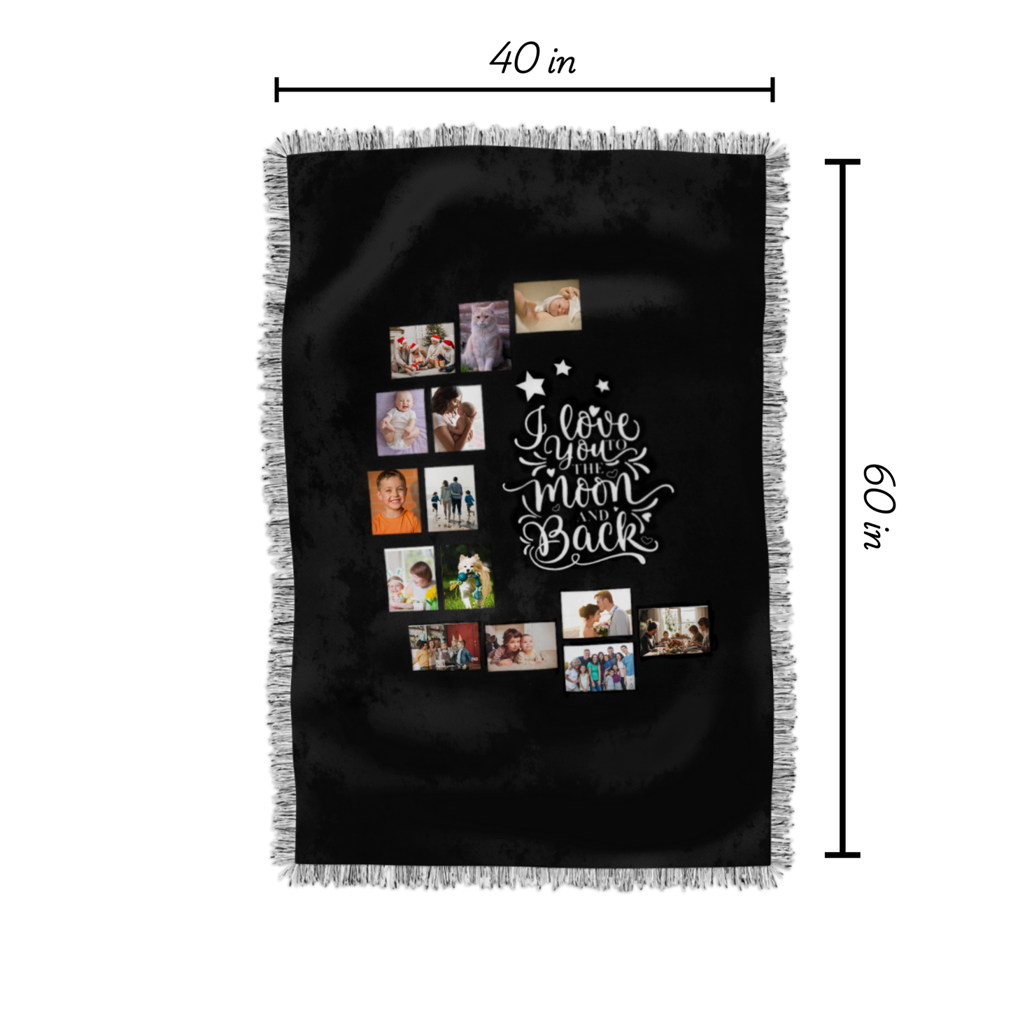 Custom “I Love You to the Moon and Back” Blanket