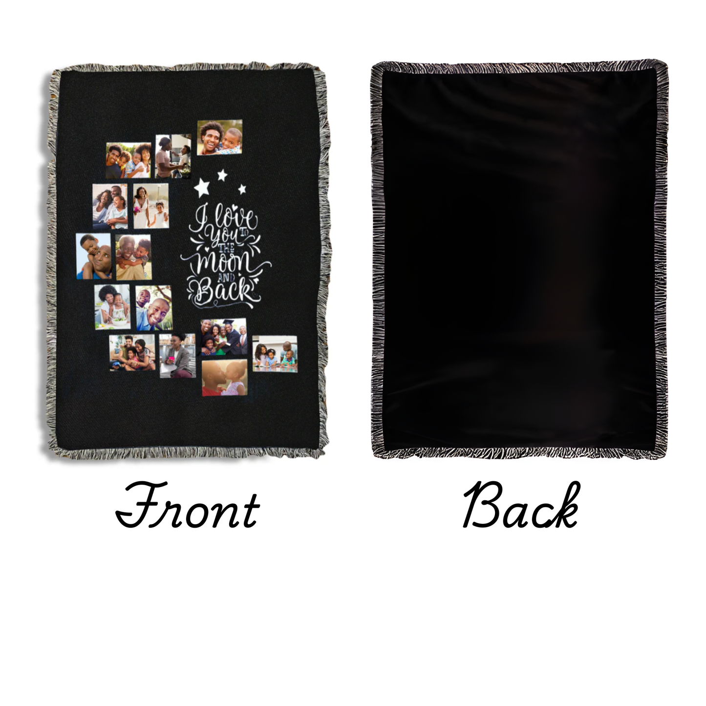 Custom “I Love You to the Moon and Back” Blanket