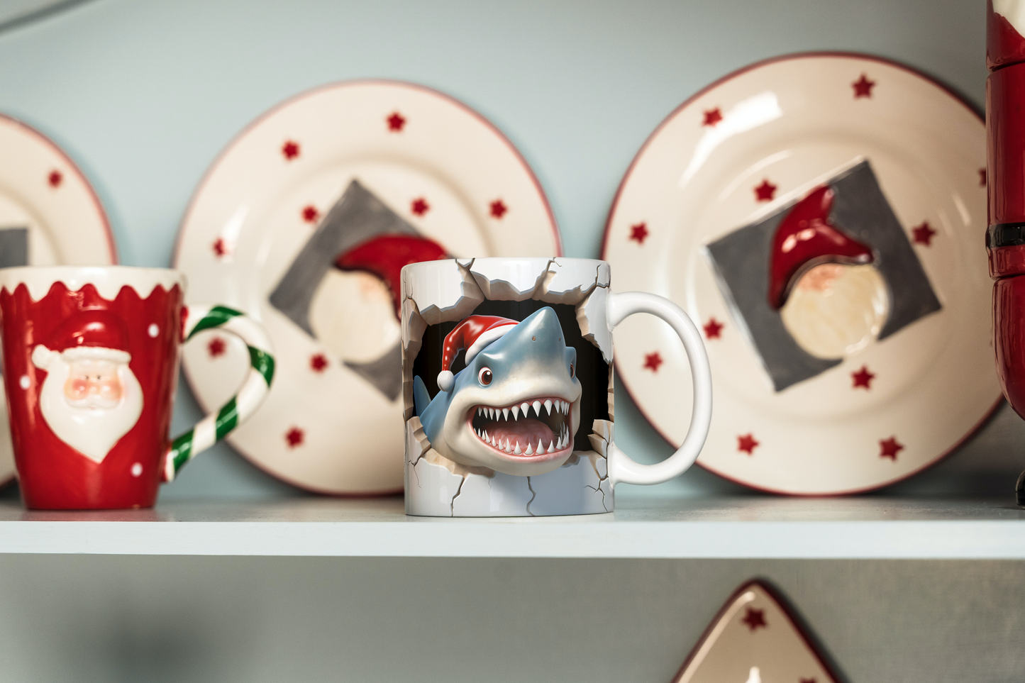 Christmas Shark Mug